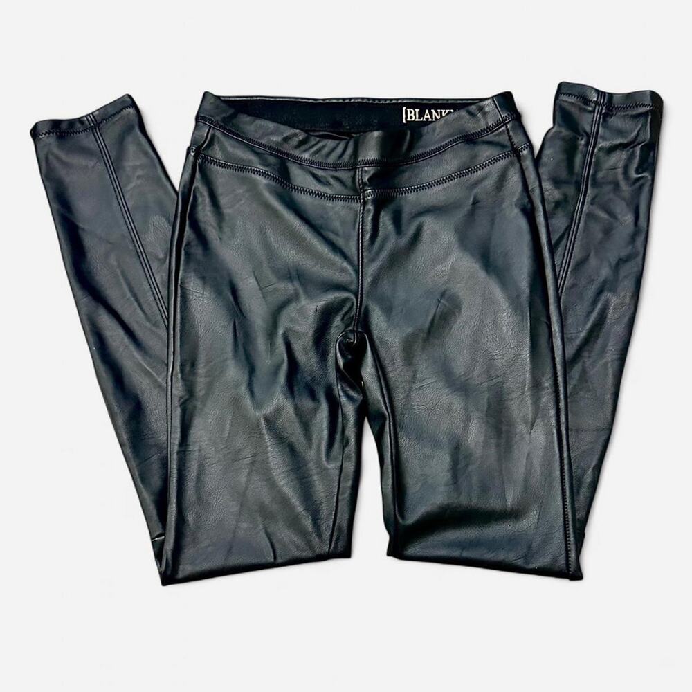 Blank NYC Faux Leather Leggings W24 Small Black Moto Grunge Edgy Rocker vegan